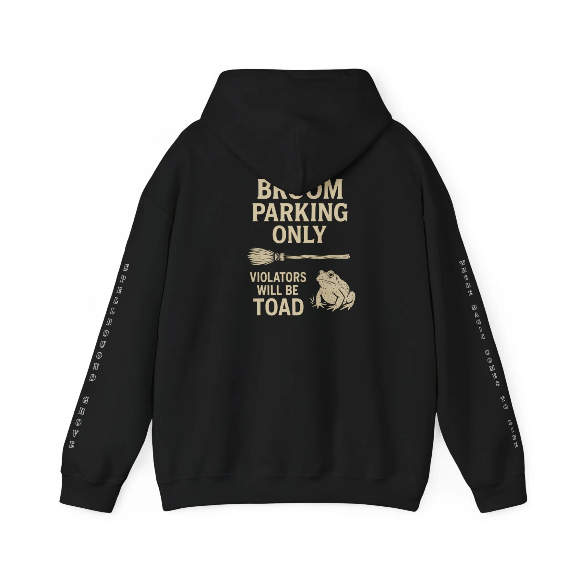 Broom Parking Only Hoodie-Heavy Weight - Image 2