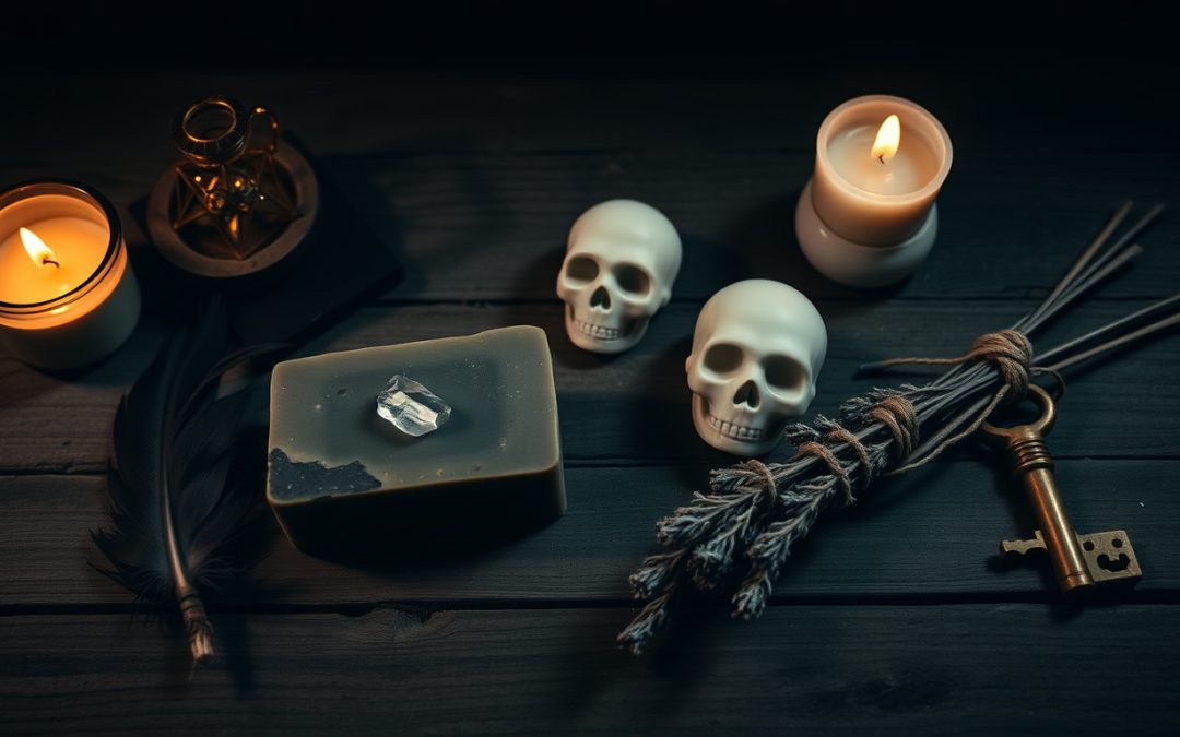 The Symbolism of Ravens, Skulls, Cats, and Brooms in Witchy Aesthetics — and the Handmade Witch Soap That Honors Them